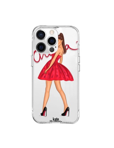 Cover iPhone 15 Pro Max Ariana Grande Cantante Trasparente - kateillustrate