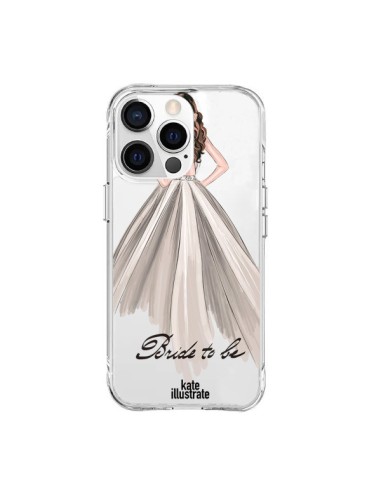 Coque iPhone 15 Pro Max Bride To Be Mariée Mariage Transparente - kateillustrate