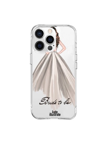 Cover iPhone 15 Pro Max Bride To Be Sposa Trasparente - kateillustrate