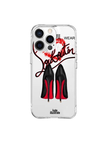 iPhone 15 Pro Max Case The Devil Wears Shoes Diavolo Scarpe Clear - kateillustrate