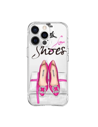 Cover iPhone 15 Pro Max I Work For Shoes Scarpe Trasparente - kateillustrate