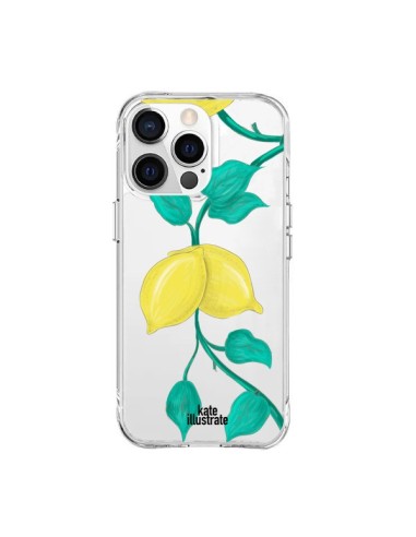 Coque iPhone 15 Pro Max Lemons Citrons Transparente - kateillustrate