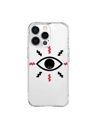 Cover iPhone 15 Pro Max Eye I See You Occhio Trasparente - Koura-Rosy Kane