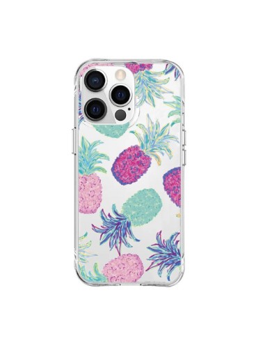 Coque iPhone 15 Pro Max Ananas Pineapple Fruit Ete Summer Transparente - Lisa Argyropoulos