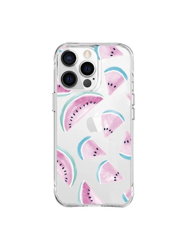 Coque iPhone 15 Pro Max Pasteque Watermelon Fruit Ete Summer Transparente - Lisa Argyropoulos