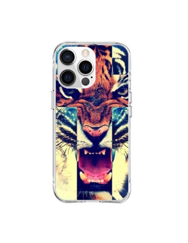Coque iPhone 15 Pro Max Tigre Swag Croix Roar Tiger - Laetitia