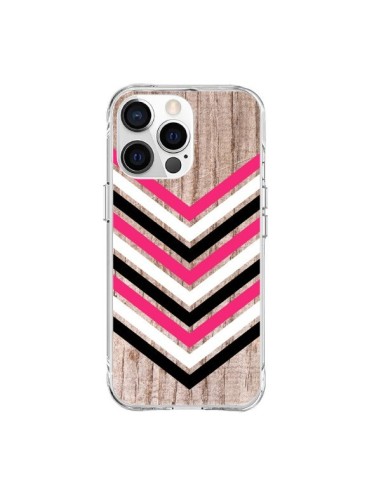iPhone 15 Pro Max Case Tribal Aztec Wood Wood Arrow Pink White Black - Laetitia