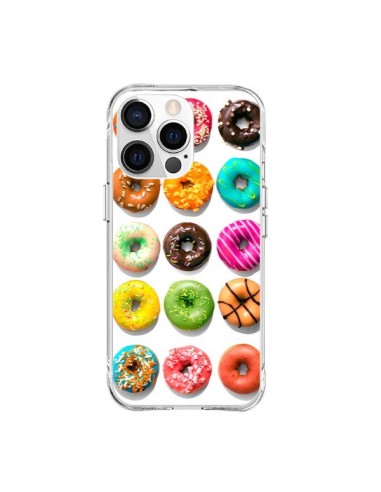 Coque iPhone 15 Pro Max Donuts Multicolore Chocolat Vanille - Laetitia