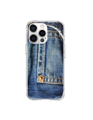 Coque iPhone 15 Pro Max Jean Bleu Vintage - Laetitia