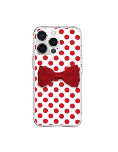 Cover iPhone 15 Pro Max Papillon Rosso Femminile Bow Tie...