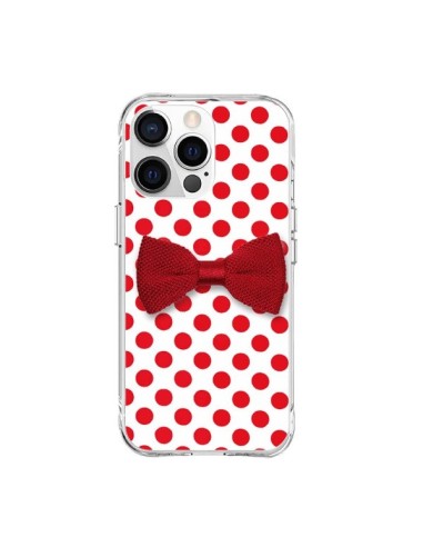 Coque iPhone 15 Pro Max Noeud Papillon Rouge Girly Bow Tie - Laetitia