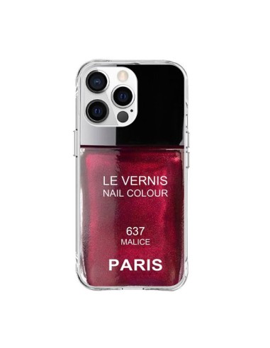 Coque iPhone 15 Pro Max Vernis Paris Malice Violet - Laetitia