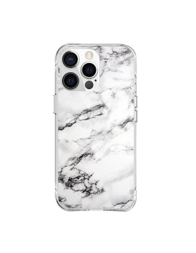 Coque iPhone 15 Pro Max Marbre Marble Blanc White - Laetitia
