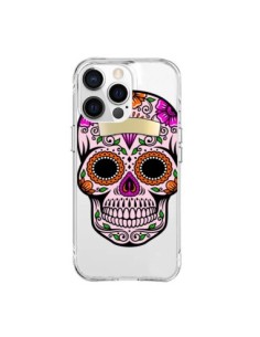 iPhone 15 Pro Max Case Skull Messicano Black Pink Clear -...