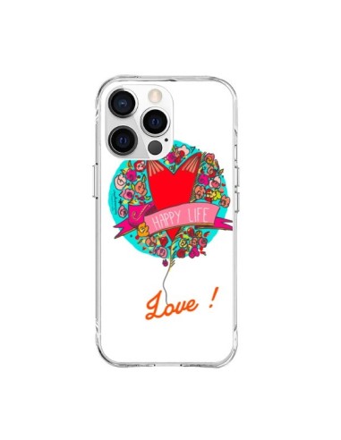 Coque iPhone 15 Pro Max Love Happy Life - Leellouebrigitte