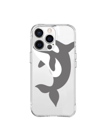 Coque iPhone 15 Pro Max Orque Orca Ocean Transparente - Petit Griffin
