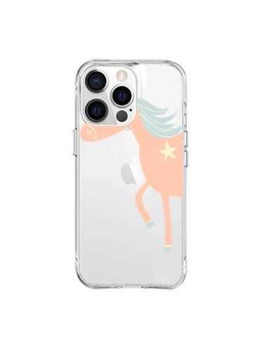 Cover iPhone 15 Pro Max Unicorno Rosa Trasparente - Petit Griffin