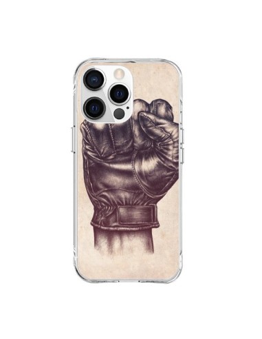 iPhone 15 Pro Max Case Fight Poing Cuir Pugno Combattimento Pelle - Lassana