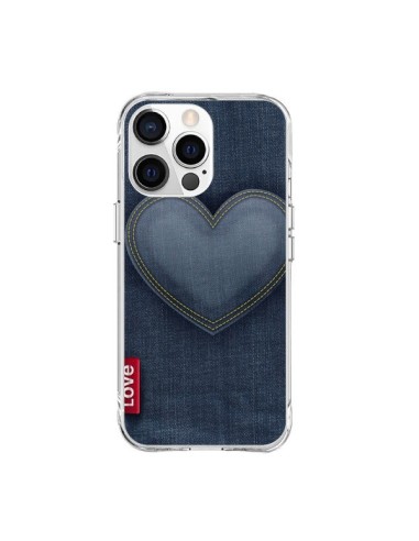 Coque iPhone 15 Pro Max Love Coeur en Jean - Lassana