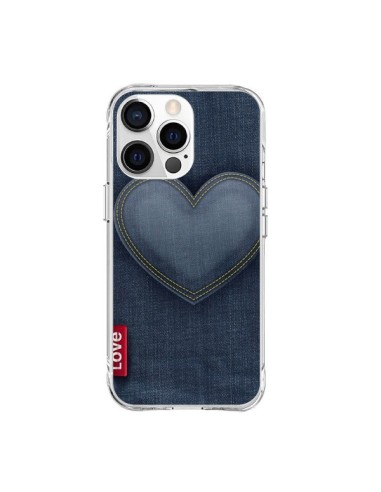 Cover iPhone 15 Pro Max Amore Cuore in Jean - Lassana