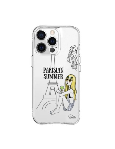 Coque iPhone 15 Pro Max Parisian Summer Ete Parisien Transparente - Lolo Santo