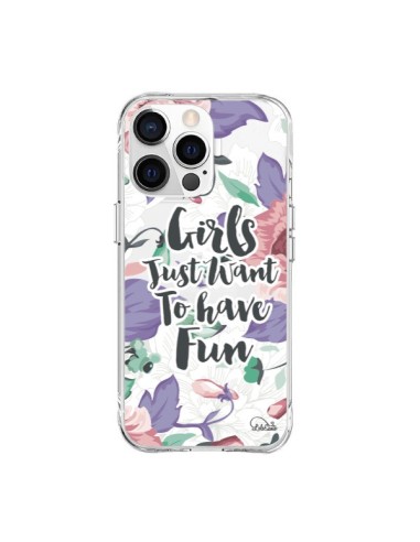 Cover iPhone 15 Pro Max Ragazza Divertente Trasparente - Lolo Santo