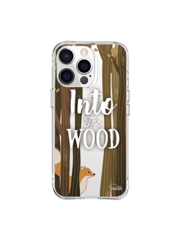 Cover iPhone 15 Pro Max Into The Wild Volpe Legno Trasparente - Lolo Santo