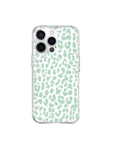 Coque iPhone 15 Pro Max Leopard Menthe Mint - Mary Nesrala