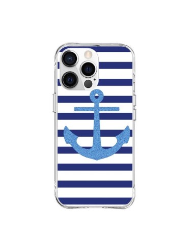Coque iPhone 15 Pro Max Ancre Voile Marin Navy Blue - Mary Nesrala