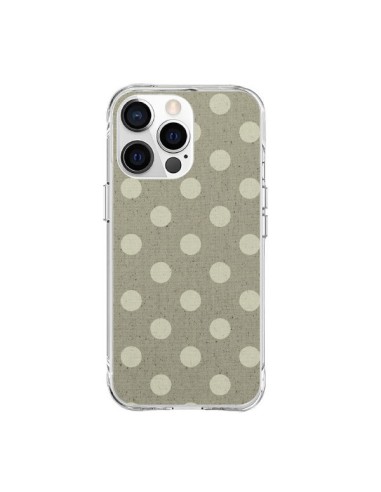 Coque iPhone 15 Pro Max Pois Polka Camel - Mary Nesrala