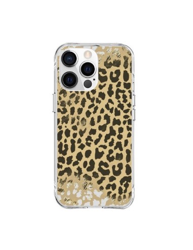 Coque iPhone 15 Pro Max Leopard Golden Or Doré - Mary Nesrala