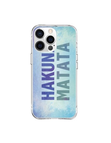 Coque iPhone 15 Pro Max Hakuna Matata Roi Lion Bleu - Mary Nesrala