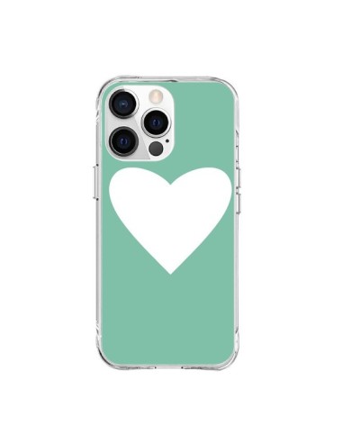 iPhone 15 Pro Max Case Heart Green Mint - Mary Nesrala