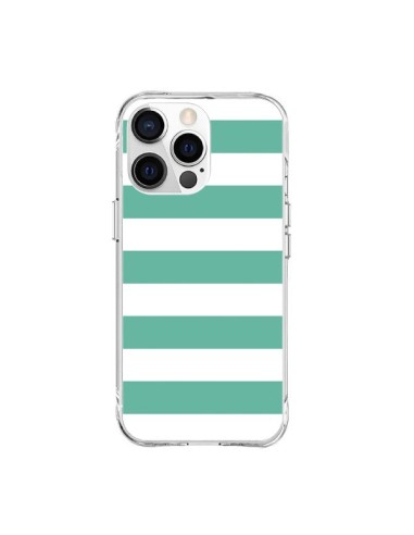 Coque iPhone 15 Pro Max Bandes Mint Vert - Mary Nesrala