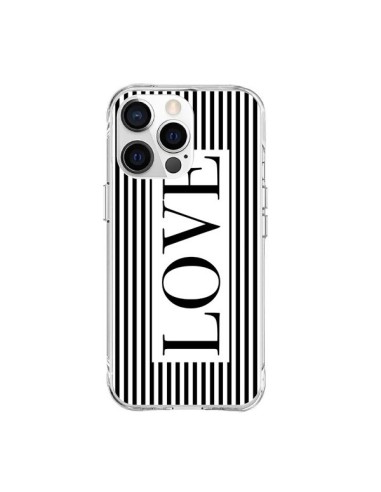 Coque iPhone 15 Pro Max Love Noir et Blanc - Mary Nesrala