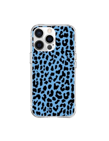 Cover iPhone 15 Pro Max Leopardo Blu Neon - Mary Nesrala