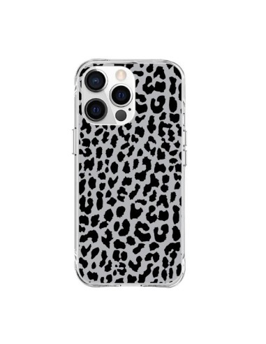 Cover iPhone 15 Pro Max Leopardo Grigio Neon - Mary Nesrala