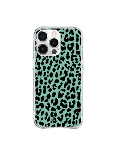 Cover iPhone 15 Pro Max Leopardo Verde Menta Neon - Mary Nesrala