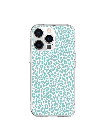 Cover iPhone 15 Pro Max Leopardo Turchese - Mary Nesrala