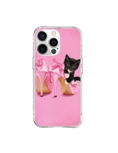 Coque iPhone 15 Pro Max Chaton Chat Noir Kitten Chaussure...