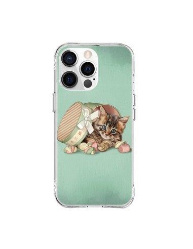 Coque iPhone 15 Pro Max Chaton Chat Kitten Boite Bonbon Candy - Maryline Cazenave