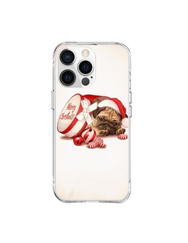 Coque iPhone 15 Pro Max Chien Dog Pere Noel Christmas Boite - Maryline Cazenave