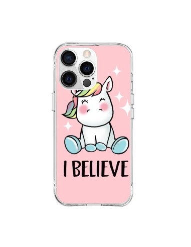 Coque iPhone 15 Pro Max Licorne I Believe - Maryline Cazenave