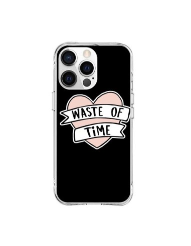 Coque iPhone 15 Pro Max Waste of Time Coeur - Maryline Cazenave