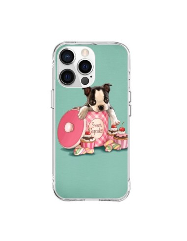 Coque iPhone 15 Pro Max Chien Dog Cupcakes Gateau Boite - Maryline Cazenave
