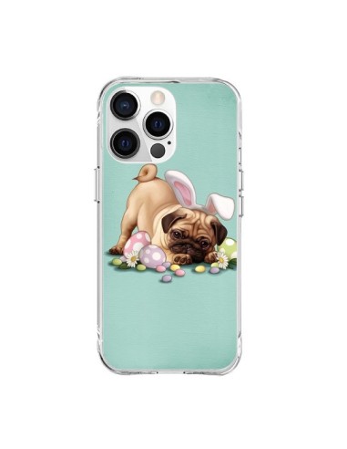Coque iPhone 15 Pro Max Chien Dog Rabbit Lapin Pâques Easter - Maryline Cazenave