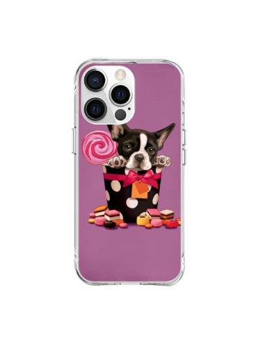 Cover iPhone 15 Pro Max Cane Boite Papillon Pois Bonbon - Maryline Cazenave