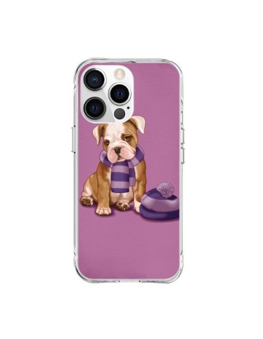 Coque iPhone 15 Pro Max Chien Dog Echarpe Bonnet Froid Hiver - Maryline Cazenave