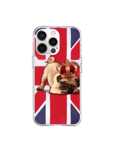 Cover iPhone 15 Pro Max Cane Inglese UK British Queen King Roi Reine - Maryline Cazenave