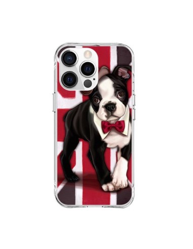 Coque iPhone 15 Pro Max Chien Dog Anglais UK British Gentleman - Maryline Cazenave
